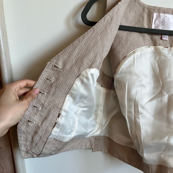 Rebecca Taylor Linen-Cotton Striped Vest Top - Picture 15 of 16